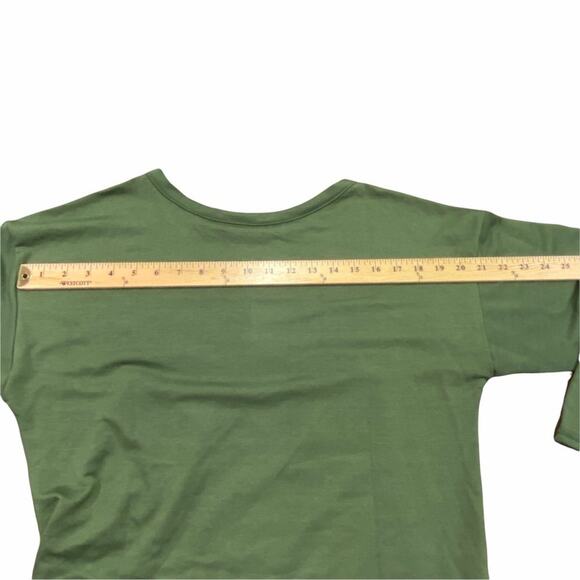 Distressed Military Green Tunic Top Dress with Pockets Large - Picture 8 of 12